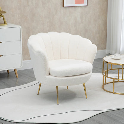 Nancy's Torto Fauteuil - Relaxfauteuil - Loungestoel - Relaxstoel - Wit - Fleece
