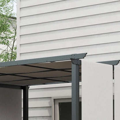 Nancy's Sulden Pergola - Tuinpaviljoen - Terrasoverkapping - Uitschuifbaar pergoladak - Grijs - ± 355 x 295 x 235 cm