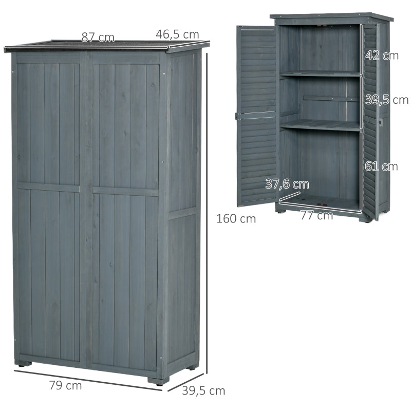 Nancy's Horsham Garden Cupboard - Shed - Storage Shed - Gray - Pine