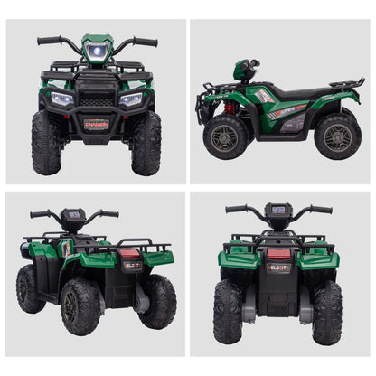 Nancy's Mats Elektrische Quad Voor Kinderen - Kindervoertuig - Kinderquadbike - Muziek / Licht - Groen / Zwart