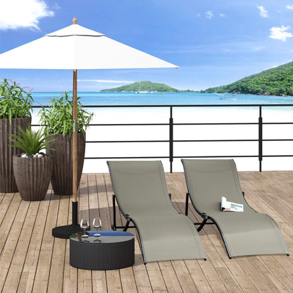 Nancy's Fort Myers Ligbed - Ligstoel - Loungebed - Zilverwit/Lichtgrijs