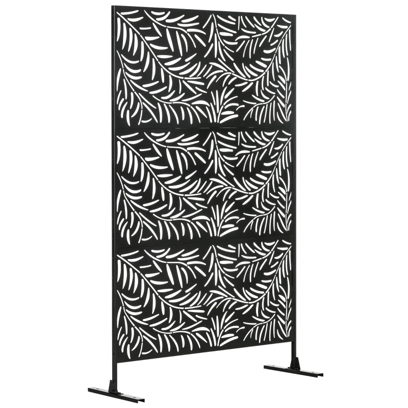 Nancy's Sciara Privacyscherm - Tuinscherm - Zichtscherm - Privacywand - Zwart - Staal - ± 120 x 45 x 200 cm