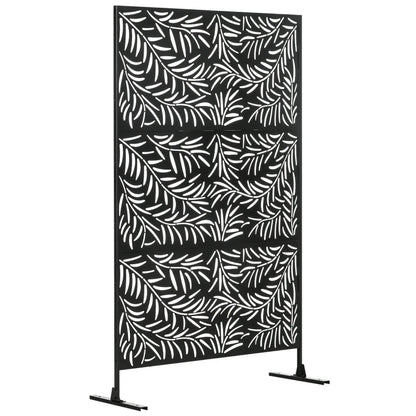Nancy's Sciara Privacyscherm - Tuinscherm - Zichtscherm - Privacywand - Zwart - Staal - ± 120 x 45 x 200 cm