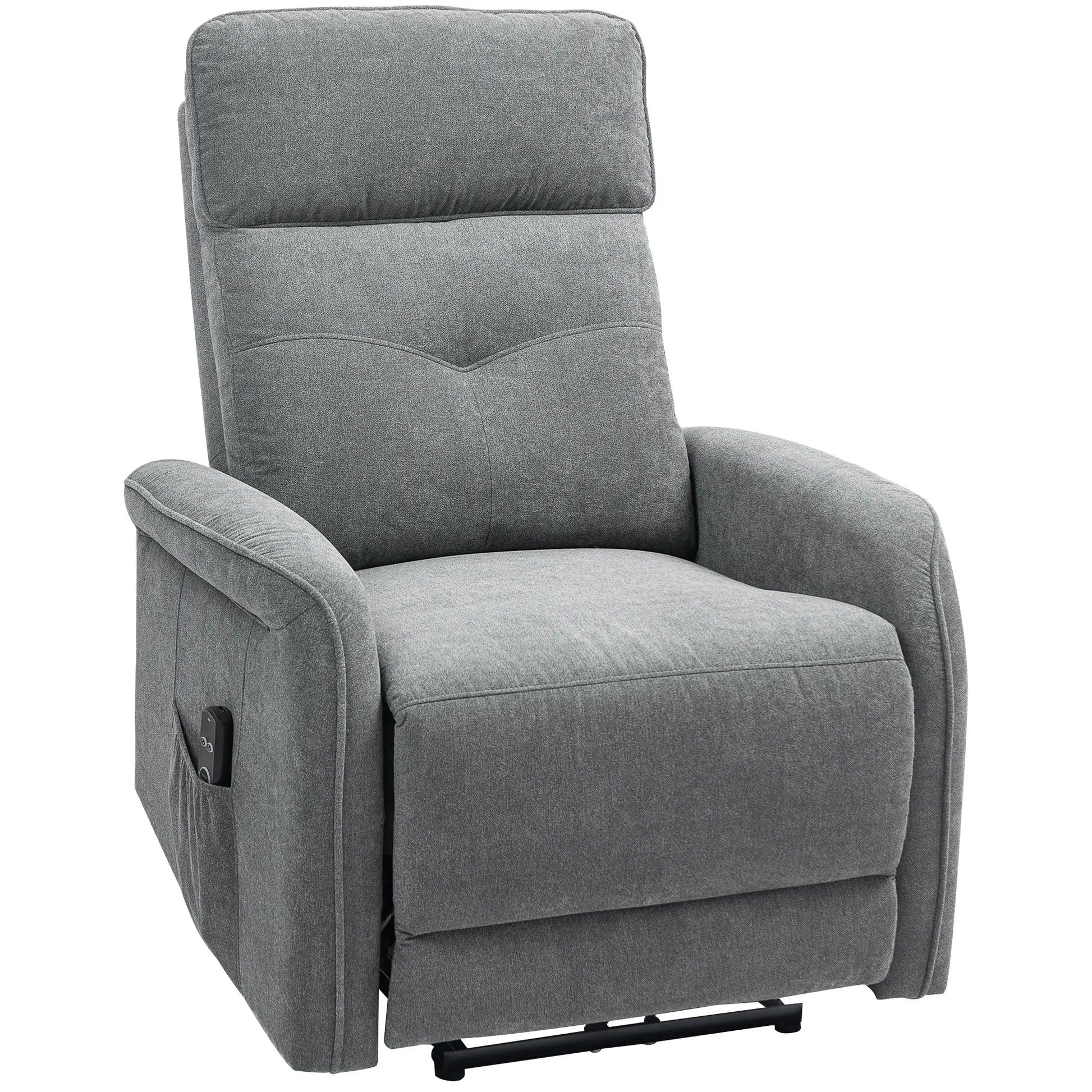 Nancy's Forenza Massagestoel - Loungestoel - Relaxstoel - Elektrisch - Grijs - Fluweel