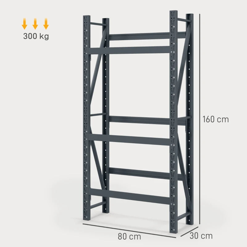 Nancy's Macinhata Krattenrek - Stellingkast - Grijs - Staal - 80 x 30 x 160 cm