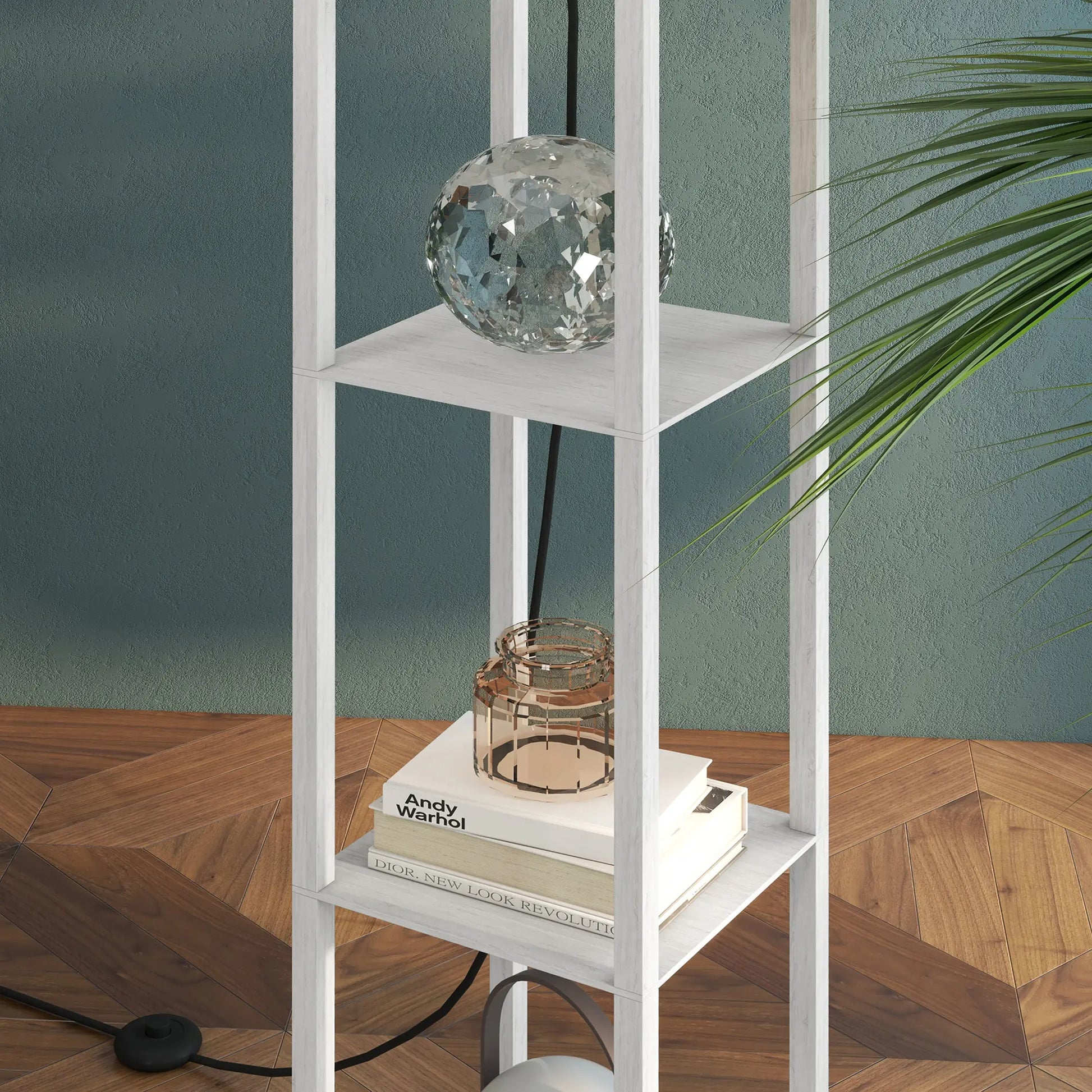 Nancy's Seara Vloerlamp - Staande lamp - Staande Verlichting - Wit - MDF