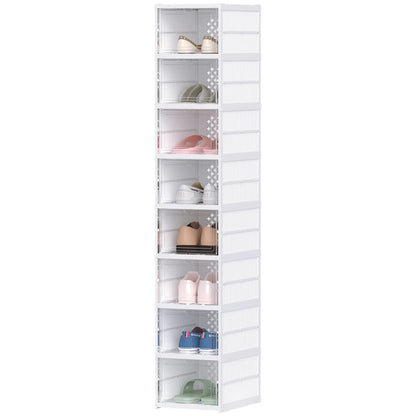 Nancy's Fiumicello Schoenenkast - Opbergkast voor Schoenen - Wit - ± 25 x 35 x 140 cm