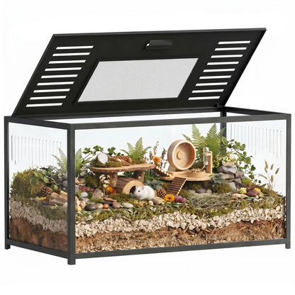 Nancy's Torgiano Knaagdierkooi - Hamsterkooi - Zwart - ± 100 x 50 x 52 cm