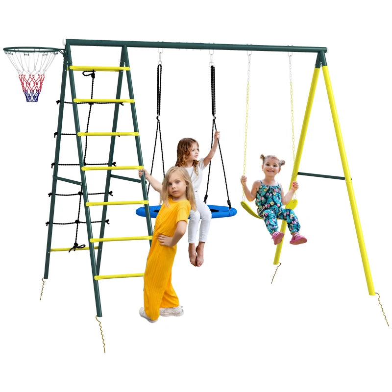 Nancy's Pereiro Swing - Balançoire de jardin - Balançoire pour enfants - Multi activité - ± 270 x 180 x 200 cm