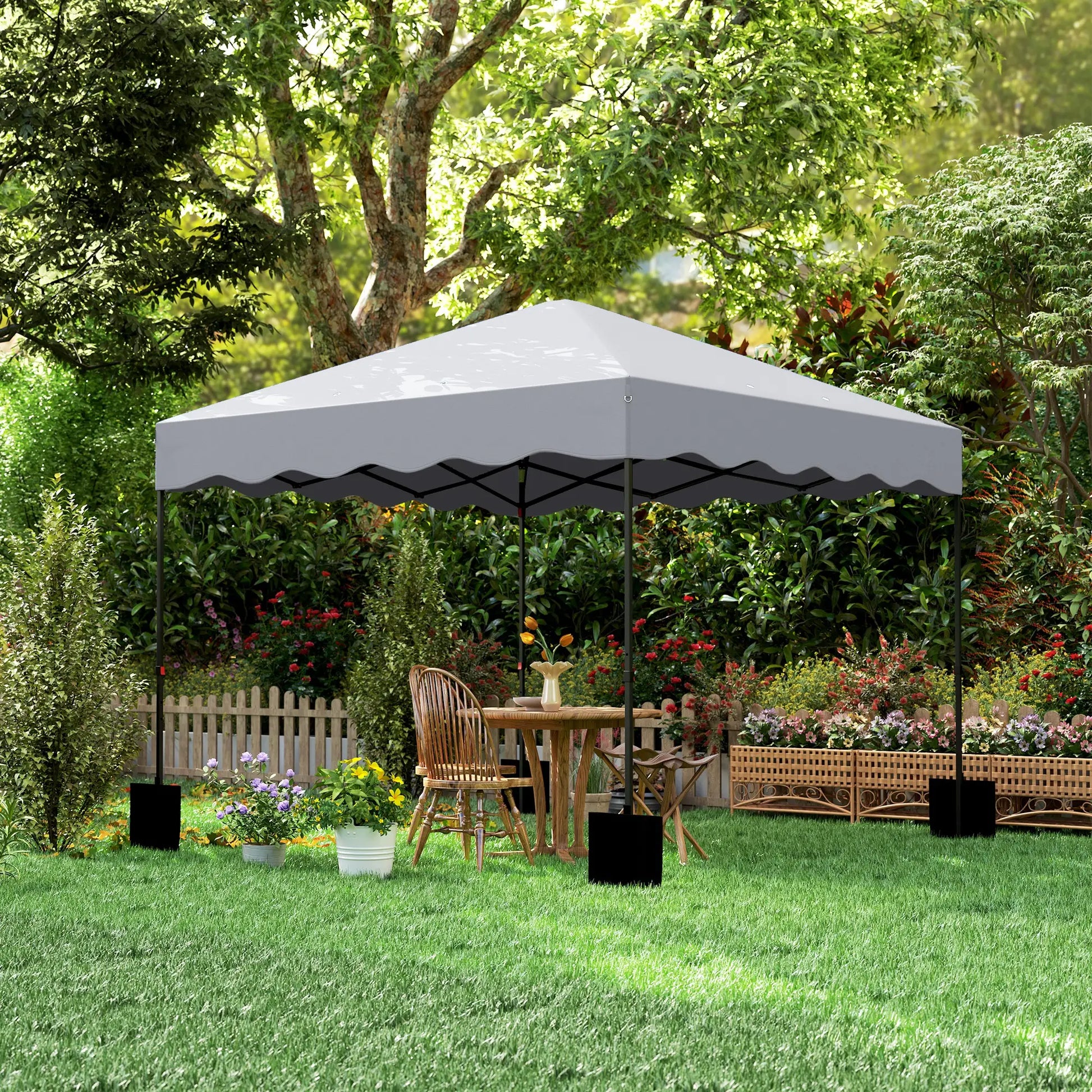 Nancy's Boivão Partytent - Paviljoen - Lichtgrijs - ± 300 x 300 x 290 cm