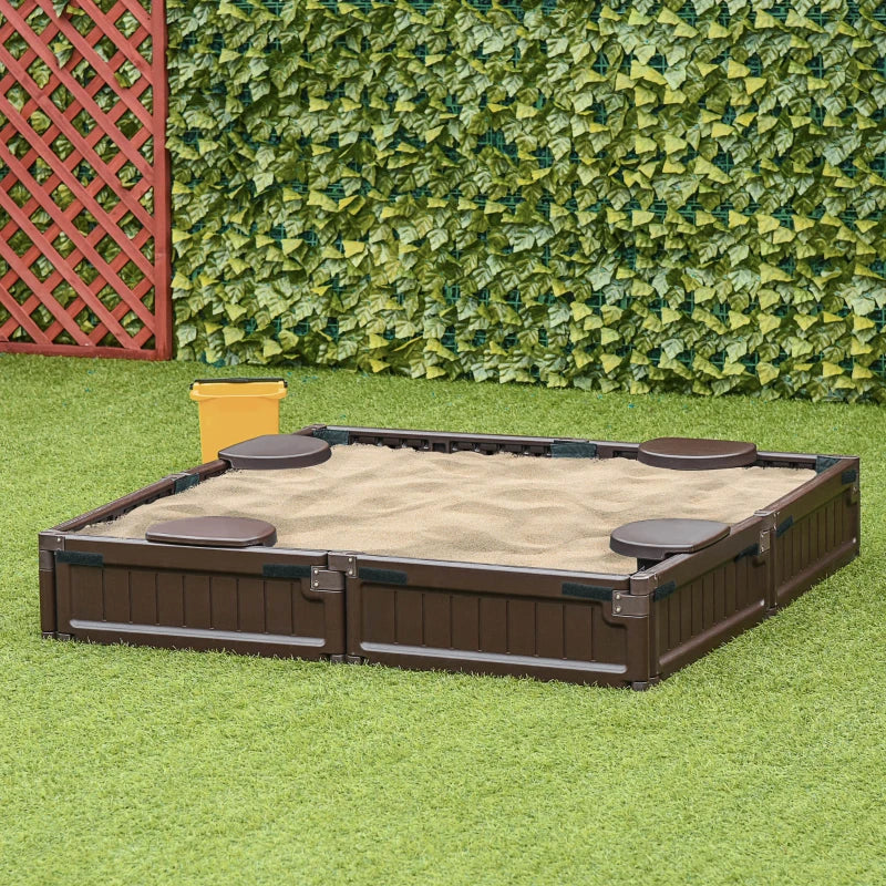Nancy's Pombal Zandbak Met 4 Zitplaatsen - HDPE - ± 120 x 120 x 20 cm