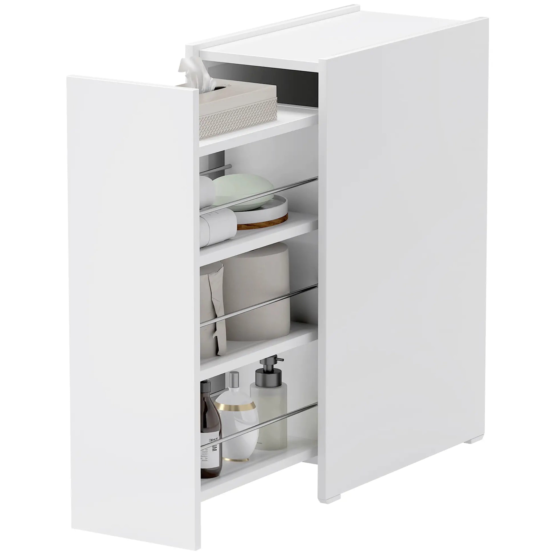 Nancy's Carbonia Badkamerkast - Badkamermeubel - Wit - ± 45 x 25 x 65 cm