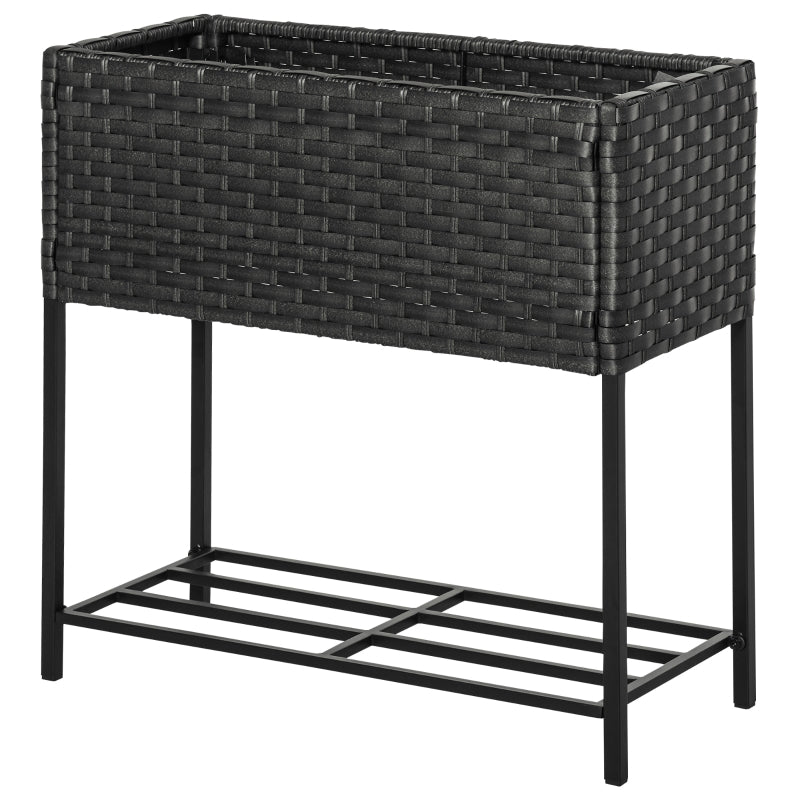 Nancy's Tuckahoe Plantenbak - Verhoogd Bloembed - Tuinbed - Rotan - ± 70 x 30 x 70 cm