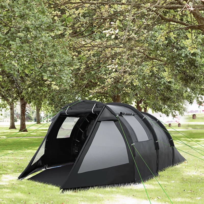 Nancy's Fermentelos Kampeertent - Camping Tent - 3 tot 4 personen - Zwart - ± 475 x 265 x 170 cm