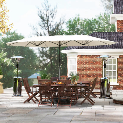 Nancy's Ciconicco Parasol - Tuinparasol - UV-bescherming - Beige - ± 435 x 260 cm