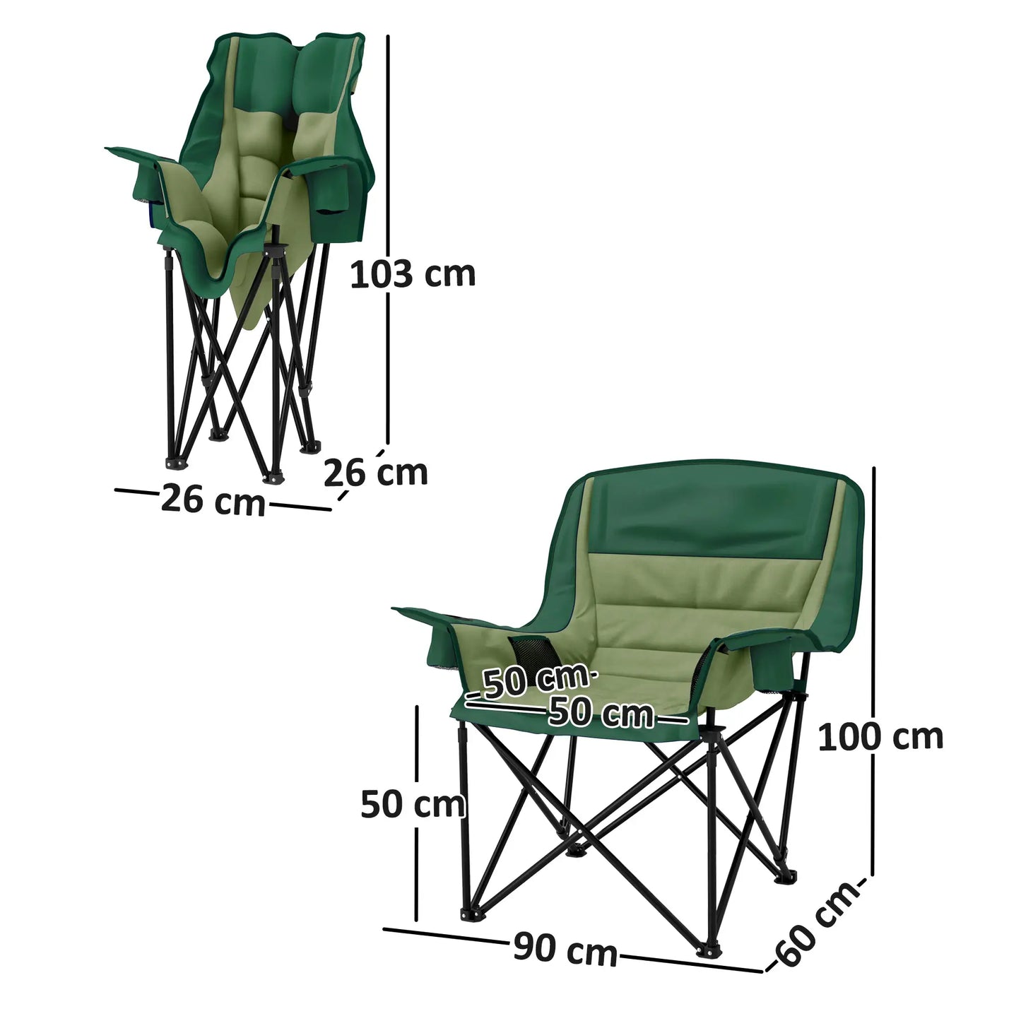 Nancy's Druento Campingstoel - Vouwstoel - Visstoel - Groen