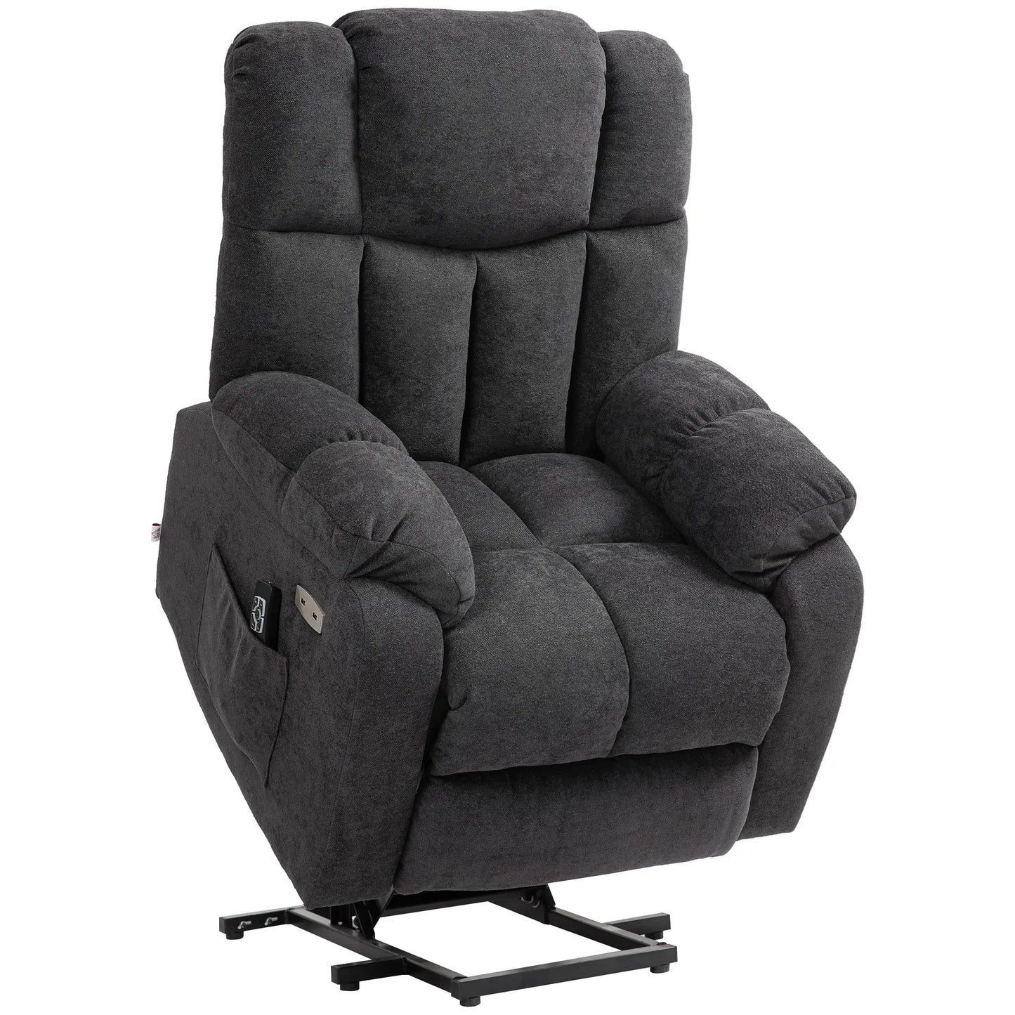 Nancy's Arcozelo Sta op stoel - Opsta stoel - Fauteuil - Relaxstoel - Zwart - Imitatielinnen