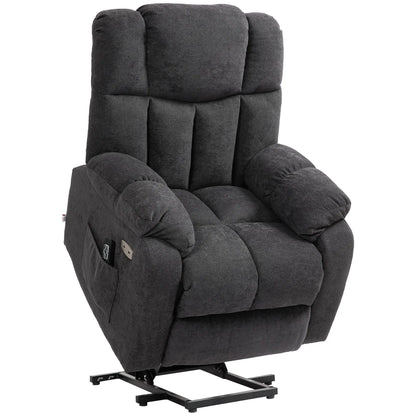 Nancy's Arcozelo Sta op stoel - Opsta stoel - Fauteuil - Relaxstoel - Zwart - Imitatielinnen