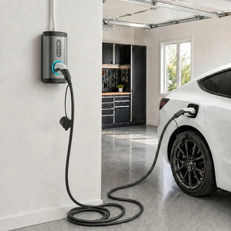 Nancy's Tartano Type 2 EV-laadkabel, 11 kW, 16 A, Mode 3, 3-fasig, 5 m – Verlengkabel voor elektrische auto’s en plug-in-hybrides