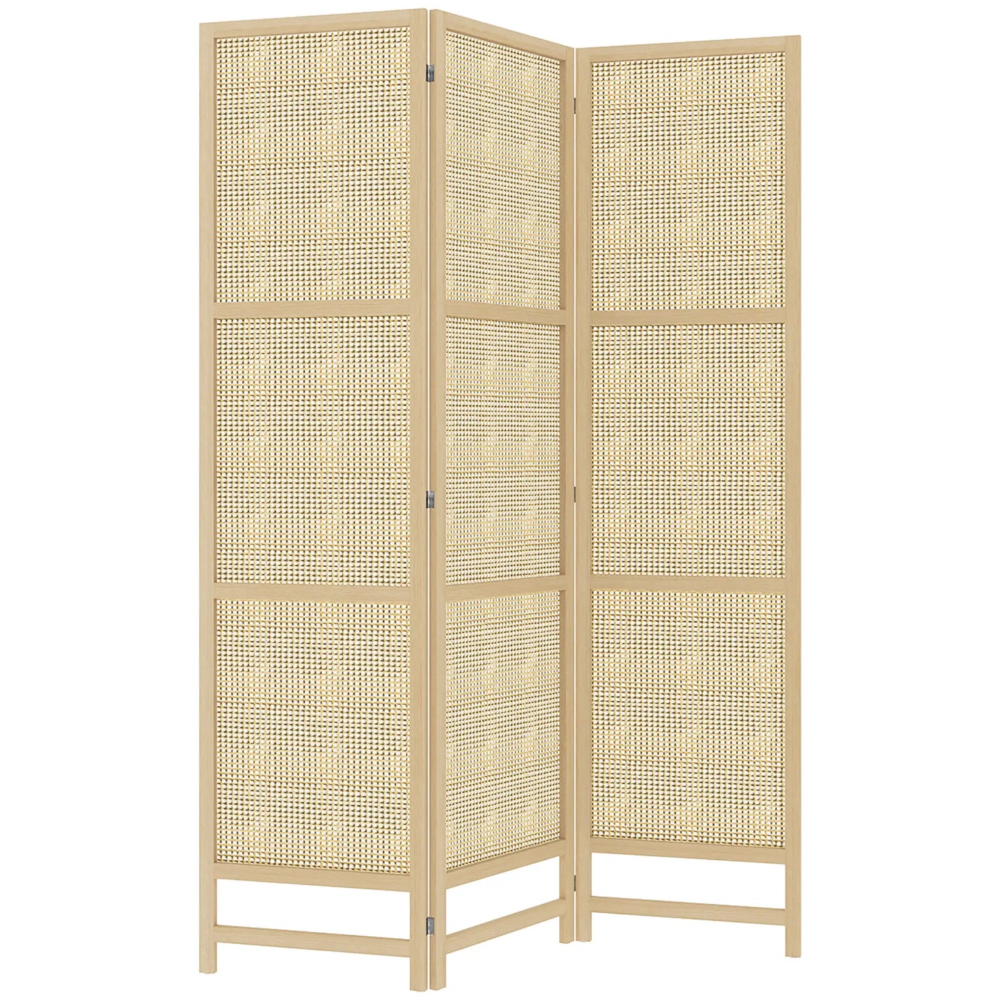 Nancy's Fontão Kamerscherm - Privacyscherm - Roomdivider - Dennenhout / Rotan - 135 x 180 cm