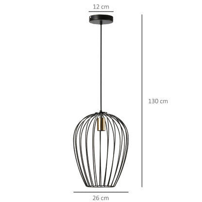 Nancy's Blackall Hanglamp in industrieel ontwerp, in hoogte verstelbaar, 26 cm x 26 cm x 130 cm, zwart
