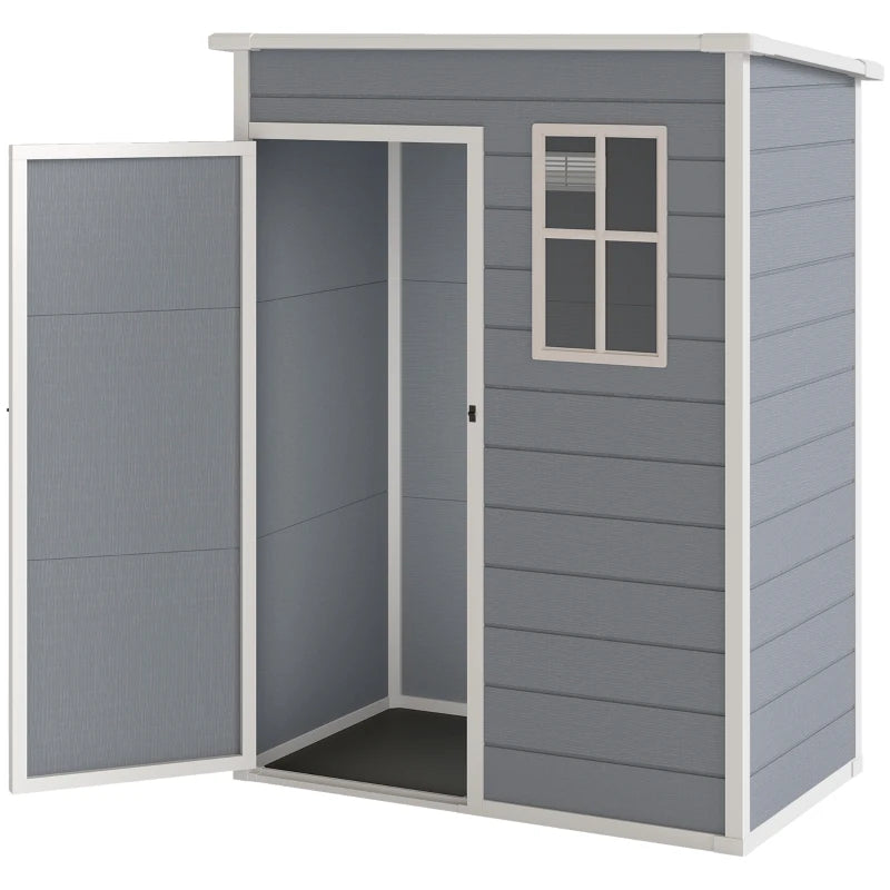 Nancy's Montazzoli Opbergschuur - Tuinhuisje - Schuur - Gereedschapsschuur - Grijs - ± 150 x 90 x 193/184 cm