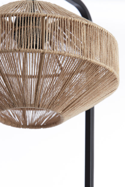 Nancy's Zoio Tafellamp - Tafelverlichting - Naturel / Zwart - Staal - ± 25 x 60 cm