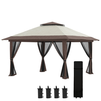 Nany's Pavlara Pavilion - Party Tent - Garden pavilion - Beige - ± 400 x 400 cm