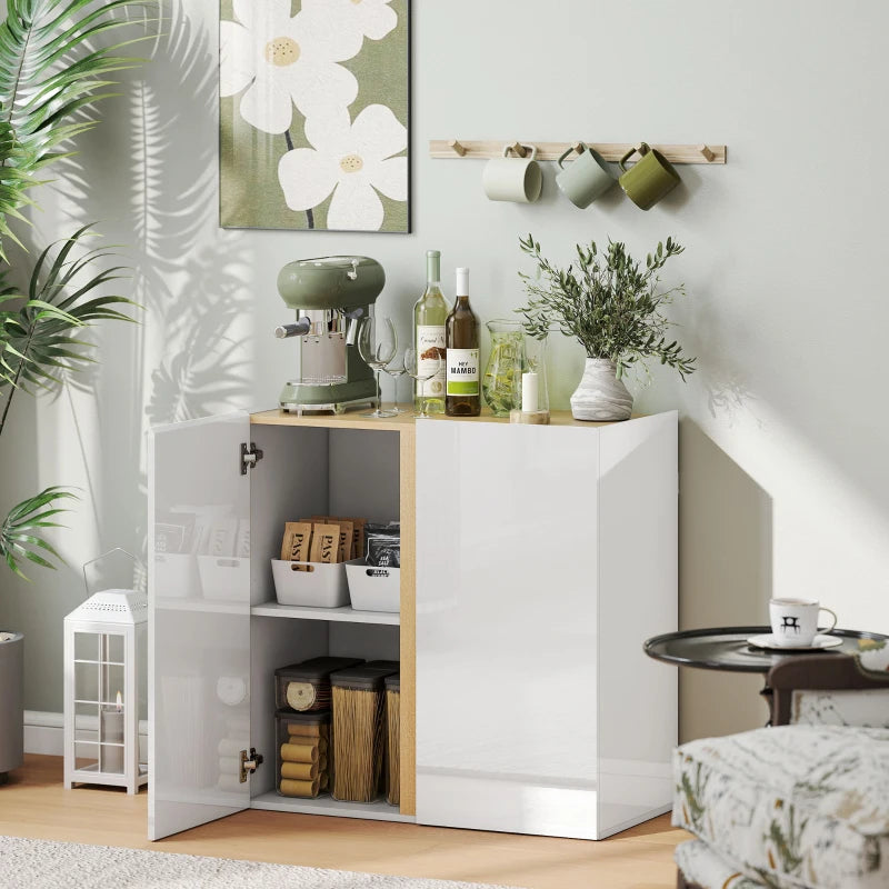 Nancy's Meltina Commode - Opbergkast - Wit / Hout - 80 x 40 x 80 cm