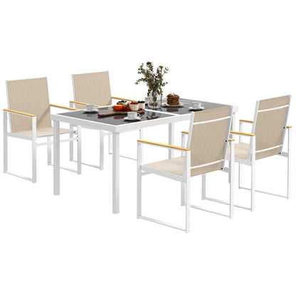 Nancy's Chavães Tuinset - Diningset voor Buiten - Tuinstoelen - Tuintafel