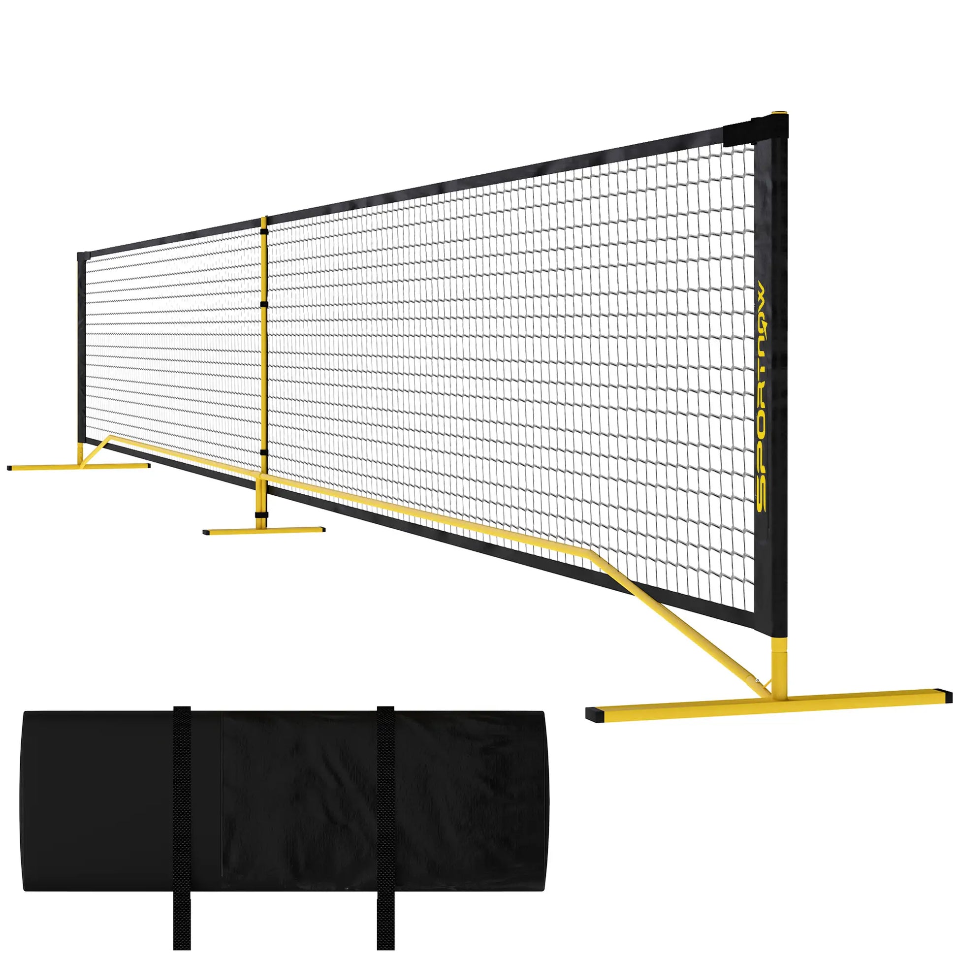 Nancy's Egna Badmintonnet - Badminton Frame - Geel / Zwart - ± 670 x 60 x 90 cm