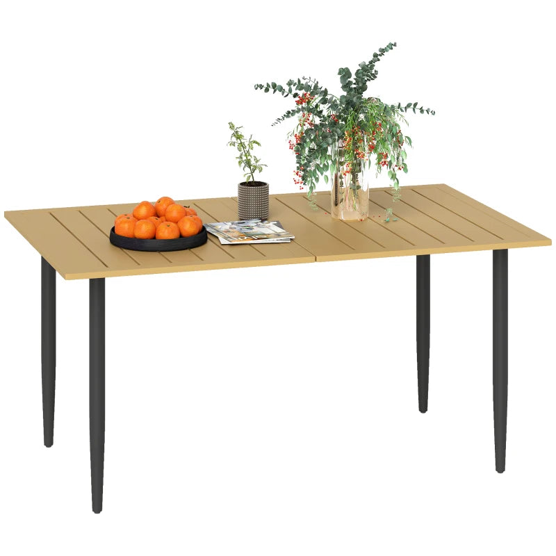 Nancy's Silandro Tuintafel - Eettafel voor buiten - Buitentafel - Bruin - ± 150 x 90 x 75 cm