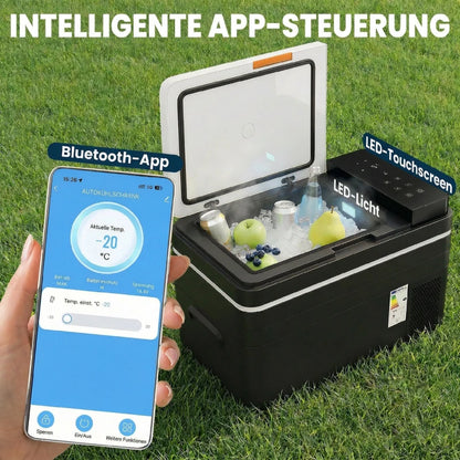 Nancy's Sospirolo Koelbox - Compressorkoeling - Elektrische Koelbox - Koeler - LED-Verlichting - Bluetooth App - Zwart - 20 Liter