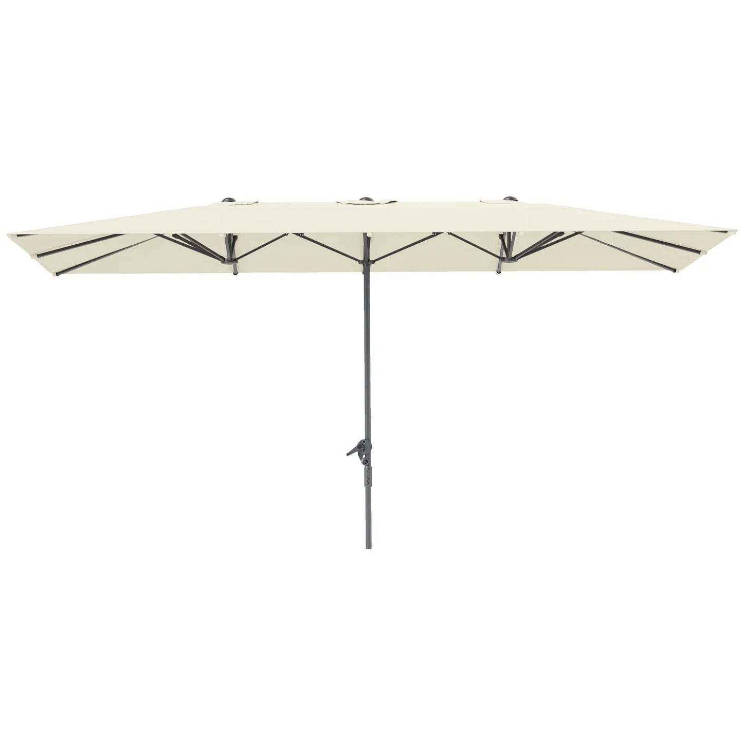 Nancy's Cremeno Parasol - Tuinparasol - UV-Bestendig - Roomwit- ± 450 x 265 x 265 cm
