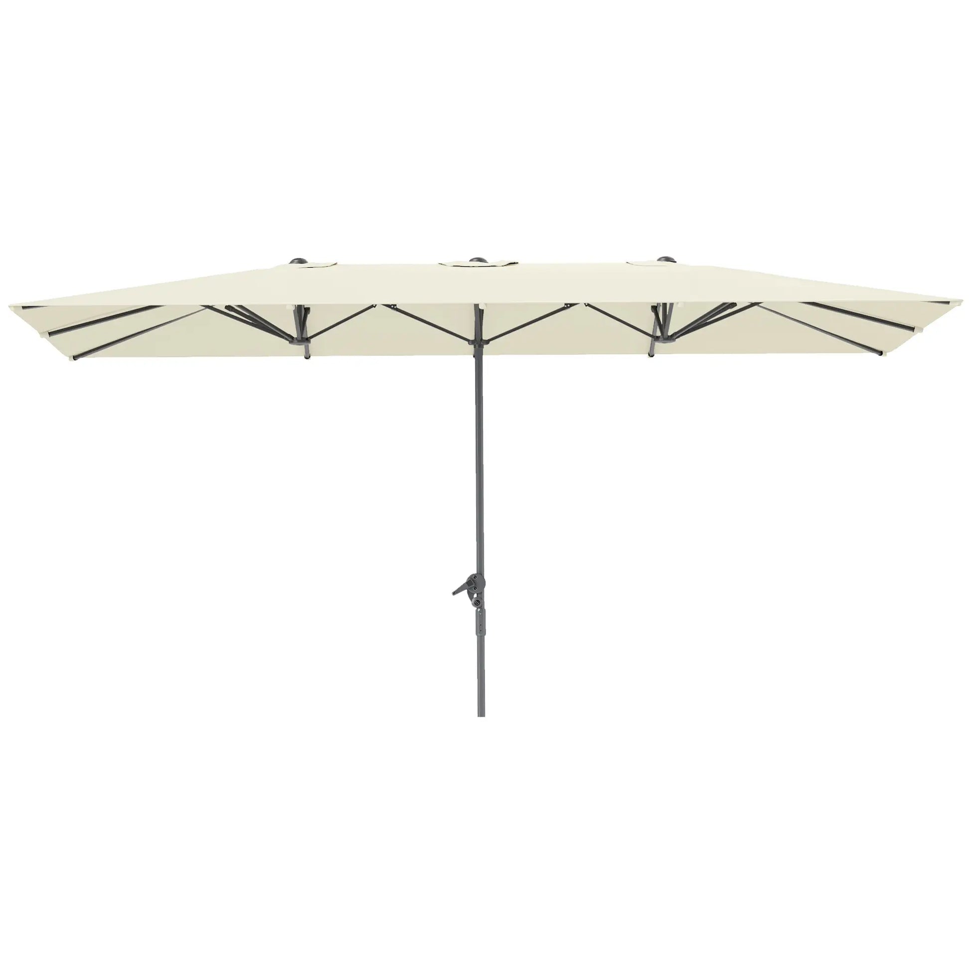 Nancy's Cremeno Parasol - Tuinparasol - UV-Bestendig - Roomwit- ± 450 x 265 x 265 cm