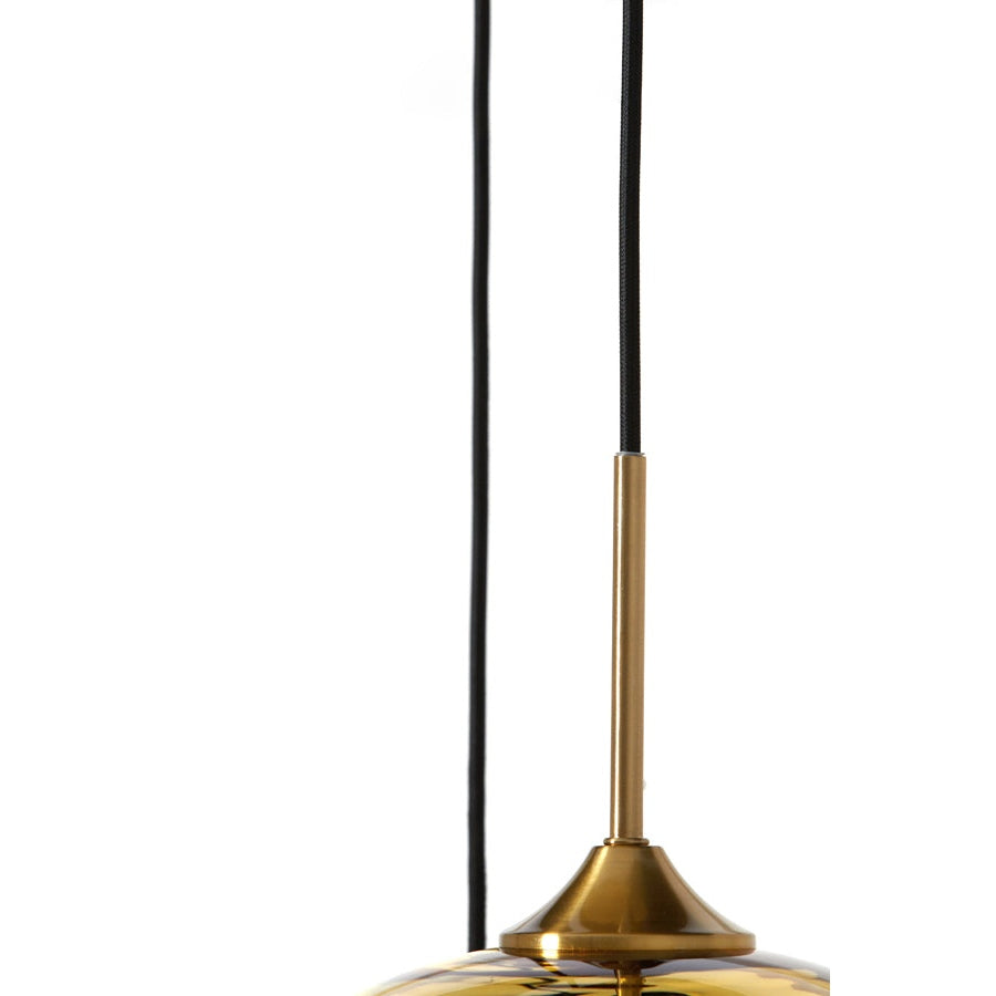 Nancy's Cadafais Hanglamp met 3 Lampen - Verlichting - Glas - Goud - 40 x 160 cm