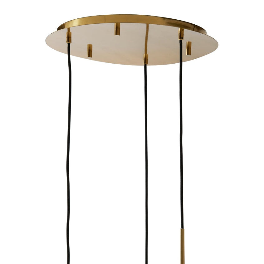 Nancy's Cadafais Hanglamp met 3 Lampen - Verlichting - Glas - Goud - 40 x 160 cm
