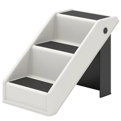 Nancy's Noale Dierentrap - Hondentrap - Antislip - Wit / Zwart - ± 55 x 30 x 35 cm