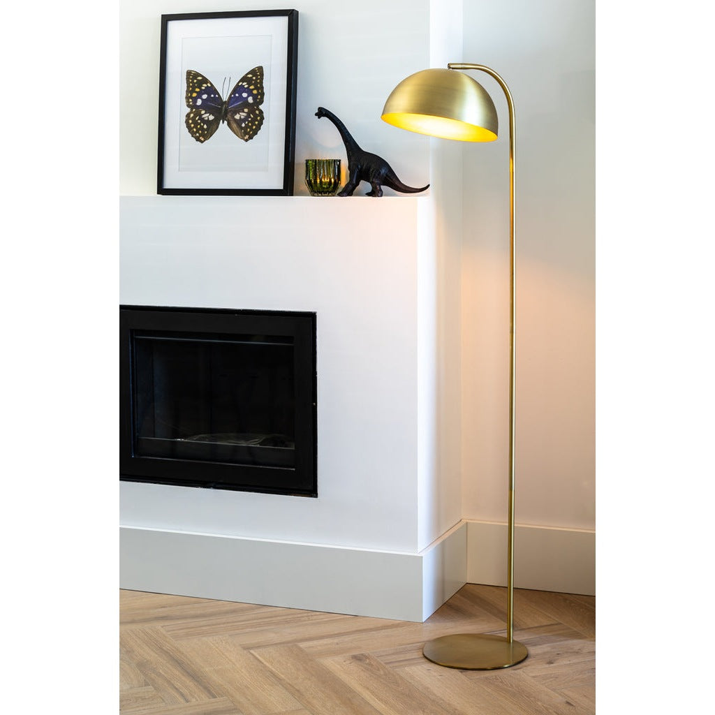 Nancy's Caetano Vloerlamp - Staande Lamp - Staal - Brons - ± 40 x 30 x 155 cm