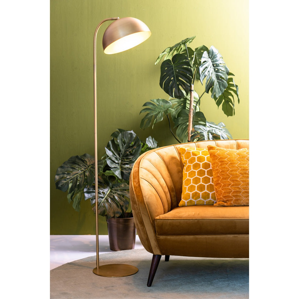 Nancy's Caetano Vloerlamp - Staande Lamp - Staal - Brons - ± 40 x 30 x 155 cm