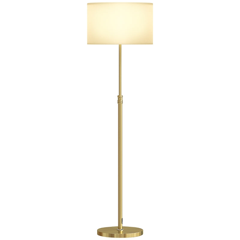 Nancy's Paese Vloerlamp - Staande lamp - In hoogte verstelbaar - Goud / Crèmewit