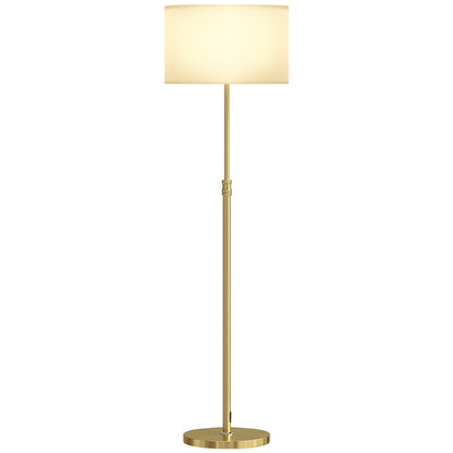Nancy's Paese Vloerlamp - Staande lamp - In hoogte verstelbaar - Goud / Crèmewit