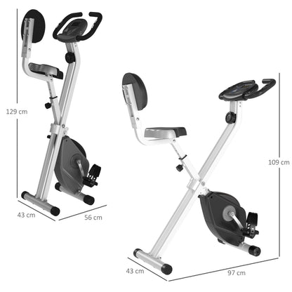 Nancy's Bella Hometrainer - Fietstrainer - 5 Niveaus - Verstelbaar - Opvouwbaar - Grijs / Zwart