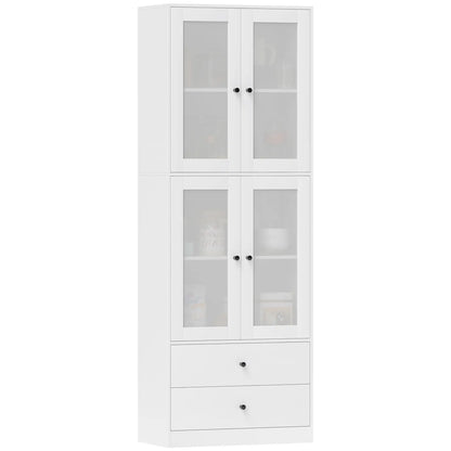 Nancy's Crotone Keukenkast Vrijstaand - Buffetkast - Opbergkast - Wit - ± 60 x 30 x 170 cm