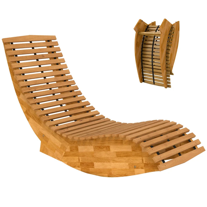 Nancy's Sardara Ligbed - Loungebed - Ergonomisch - Opvouwbaar - Acaciahout