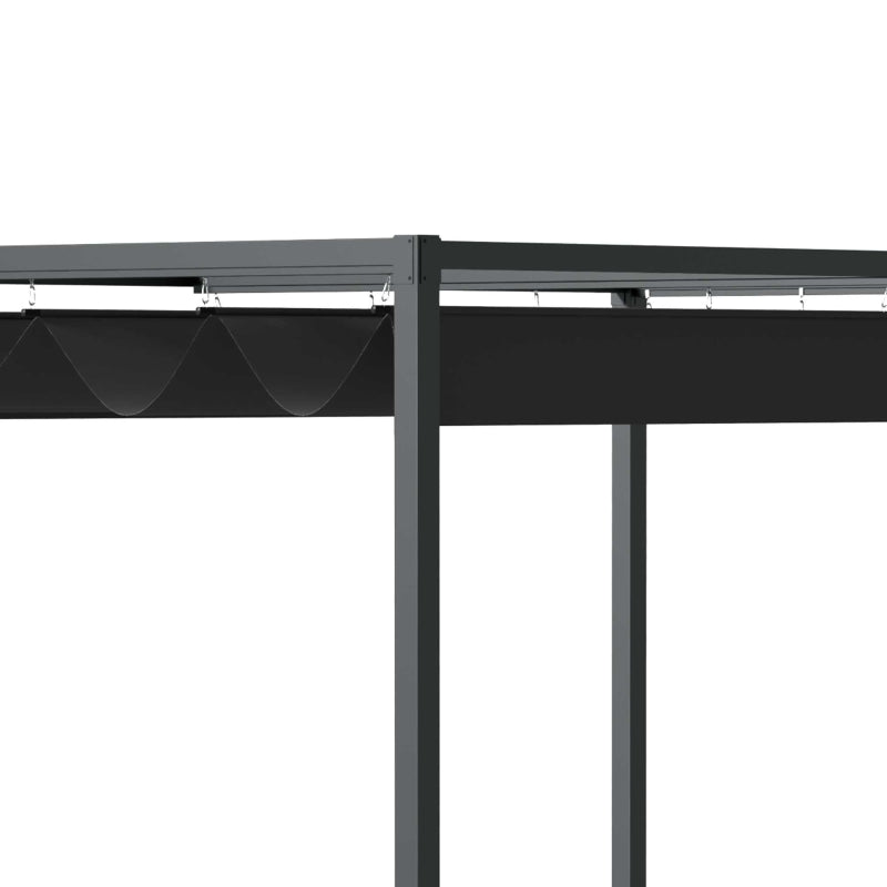 Nancy's Strove Pergola - Tuinpaviljoen - Zonwering - UV-Bestendig Zonnedak - Zwart - ± 300 x 215 x 220 cm
