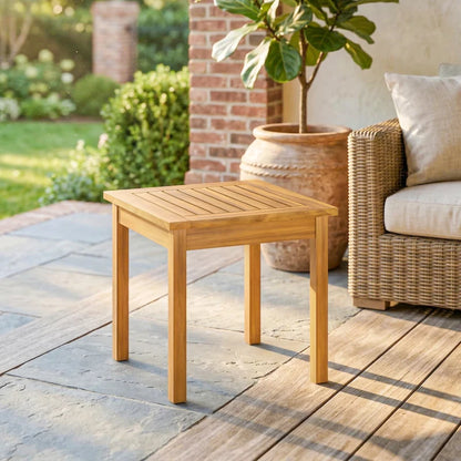 Nancy's Sellano Balkontafel - Tuintafel - Bijzettafel voor buiten - Acaciahout - ± 50 x 50 x 45 cm
