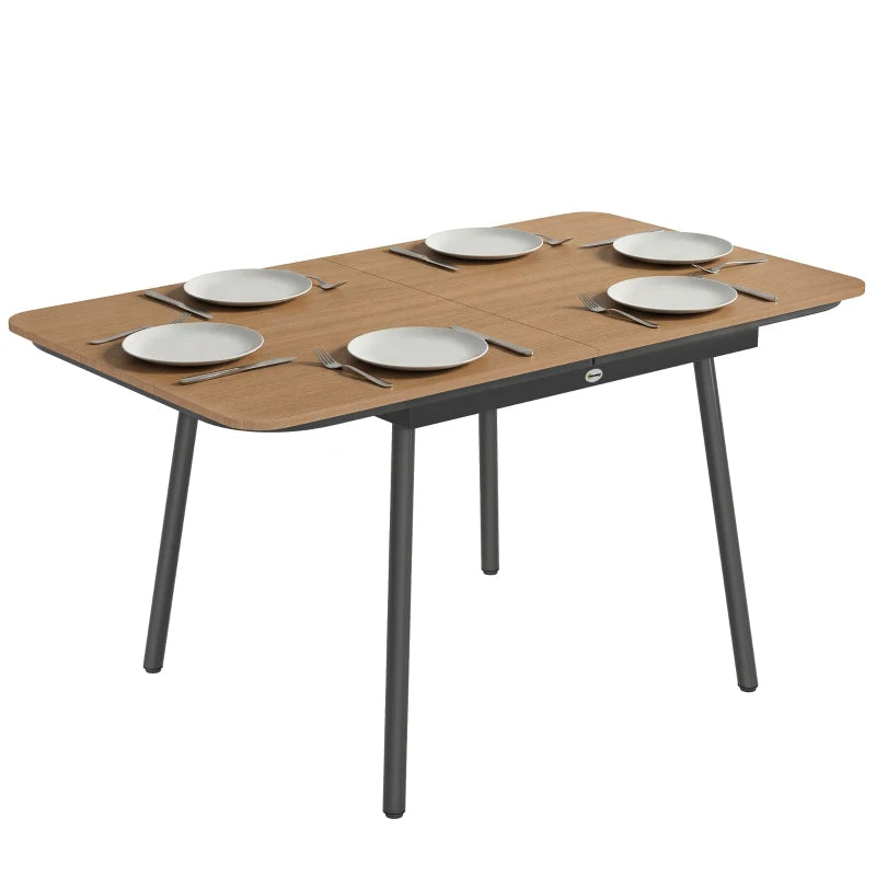 Nancy's Silea Tuintafel - Buitentafel - Eettafel voor buiten - Teak - 140 x 80 x 75 cm