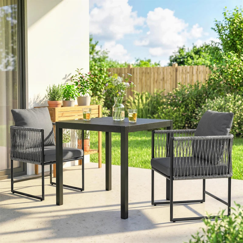 Nancy's Scarlino Tuinstoelen - Set van 2 - Terrasstoelen - Grijs / Zwart