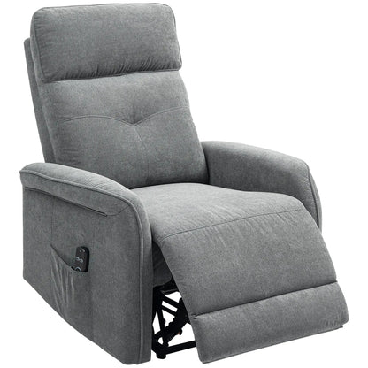 Nancy's Forenza Massagestoel - Loungestoel - Relaxstoel - Elektrisch - Grijs - Fluweel